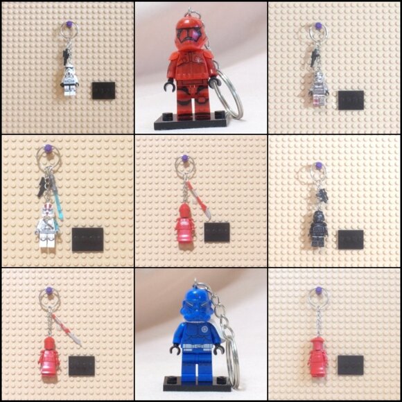 MINIFIGURE KEYCHAIN-Star Wars-Harry Potter-Sesame Street-Wonder Women Stand Gift - Picture 9 of 13